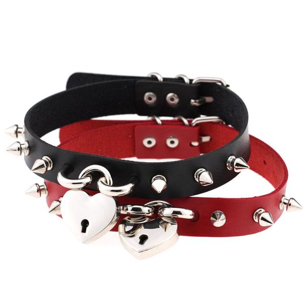 lock heart choker necklace women punk gothic rivet leather choker collar cool punk goth heart shape jewelry fashion accessiores, Golden;silver
lock heart choker necklace women punk gothic rivet leather choker collar cool punk goth heart shape jewelry fashion accessiores, Golden;silver