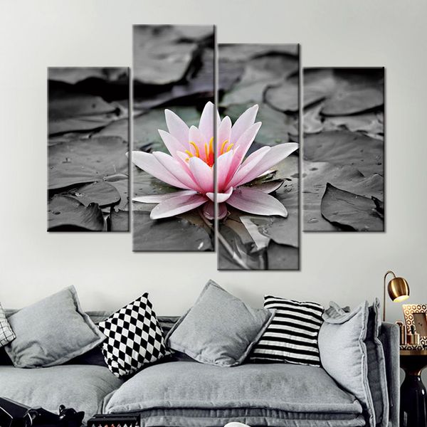 hd printed 4 piece black and white lotus poster art wall art print canvas painting wall modular picture for living room
hd printed 4 piece black and white lotus poster art wall art print canvas painting wall modular picture for living room