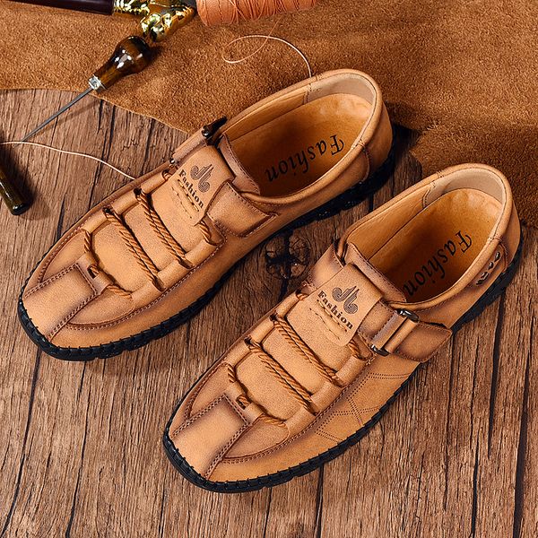 summer soft men's casual shoes breathable leather handmade brand lok fu shoes men's outdoor walking sports men
summer soft men's casual shoes breathable leather handmade brand lok fu shoes men's outdoor walking sports men