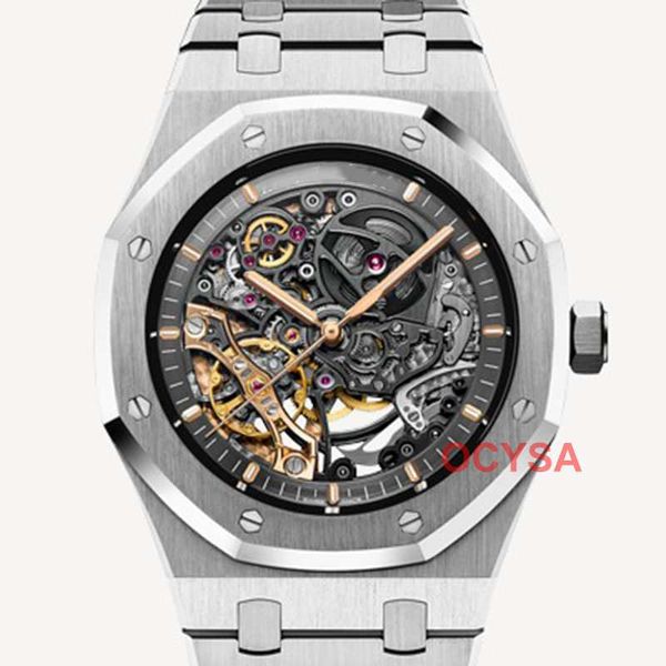 fashion royal oak skeleton luxury mechanical automatic movement watches stainless steel mens designer watches watch wristwatches 2020, Slivery;brown
fashion royal oak skeleton luxury mechanical automatic movement watches stainless steel mens designer watches watch wristwatches 2020, Slivery;brown