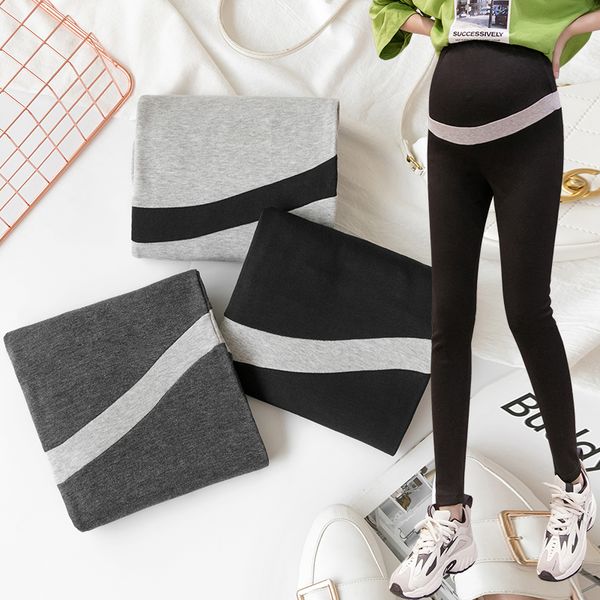 pregnant women stretched cotton leggings adjustable high waist skinny pants striped patchwork empired belly trousers wholesale, White
pregnant women stretched cotton leggings adjustable high waist skinny pants striped patchwork empired belly trousers wholesale, White