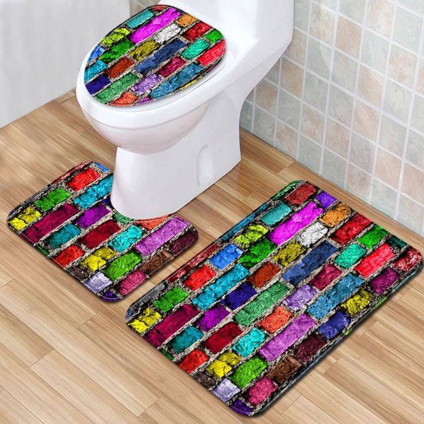 colorful brick bath mat non-slip bathroom carpet 1pc toilet seat cover boho style toilet mat for home decor doormat rugs
colorful brick bath mat non-slip bathroom carpet 1pc toilet seat cover boho style toilet mat for home decor doormat rugs