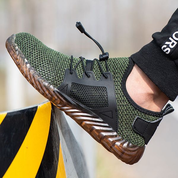 2019 safety shoes men's outdoor breathable mesh light and comfortable steel toe cap protective work shoes men's summer puncture, Black
2019 safety shoes men's outdoor breathable mesh light and comfortable steel toe cap protective work shoes men's summer puncture, Black