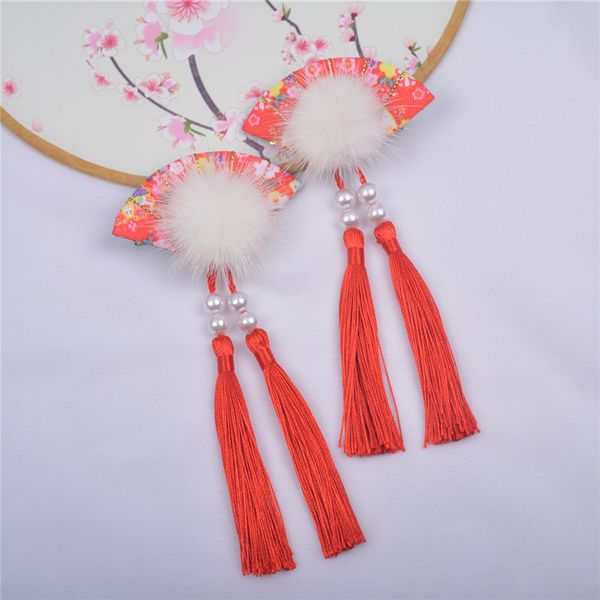 new year's mink ball tassel fan hairpin qipao tang suit hanfu ancient hairpin, Black;brown
new year's mink ball tassel fan hairpin qipao tang suit hanfu ancient hairpin, Black;brown