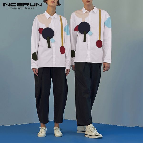 men's casual shirts incerun spring men patchwork oversize shirt male loose abstract pattern camisa fashion white long sleeve man s-5xl, White;black
men's casual shirts incerun spring men patchwork oversize shirt male loose abstract pattern camisa fashion white long sleeve man s-5xl, White;black
