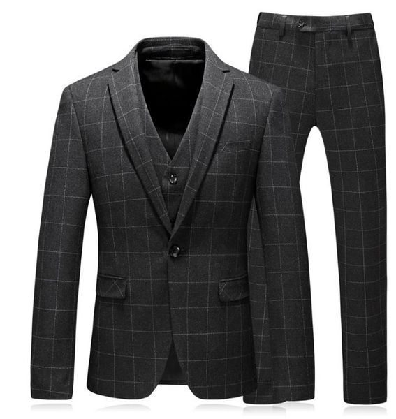 2019 new style wedding an suits casual plaid male suit men's business party suits men(jacket+vest+pants)terno, White;black
2019 new style wedding an suits casual plaid male suit men's business party suits men(jacket+vest+pants)terno, White;black