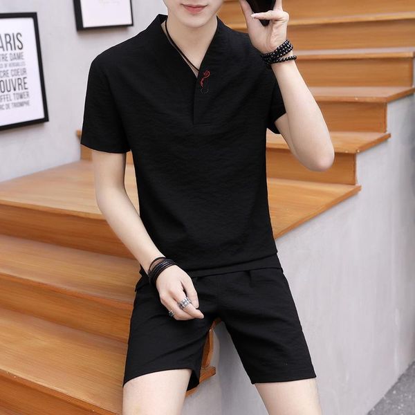 summer clothes men's 2 pieces sets casual shorts and short-sleeved t shirt men breathable slim fit v neck linen suits 2020 new, Gray
summer clothes men's 2 pieces sets casual shorts and short-sleeved t shirt men breathable slim fit v neck linen suits 2020 new, Gray