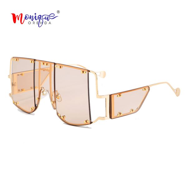 fashion vintage sunglasses women luxury oversized sunglasses brand designer metal rivet sun glasses men oculos de sol, White;black
fashion vintage sunglasses women luxury oversized sunglasses brand designer metal rivet sun glasses men oculos de sol, White;black