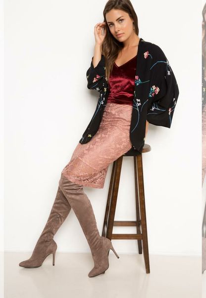 defacto fashion ladies lace mid-long skirt women elegant elastic waist a-line slim bottoms female elegant skirts - h5531az17sm, Black
defacto fashion ladies lace mid-long skirt women elegant elastic waist a-line slim bottoms female elegant skirts - h5531az17sm, Black