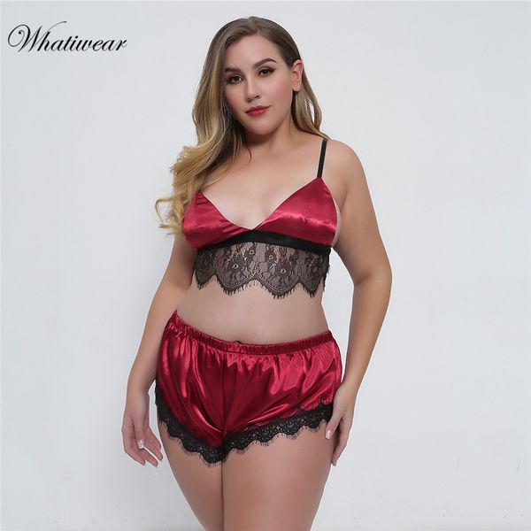 whatiwear 2019 sleep lounge pajama set eyelash satin sleepwear women summer pyjama femme fashion flower pajamas for women, Black;red
whatiwear 2019 sleep lounge pajama set eyelash satin sleepwear women summer pyjama femme fashion flower pajamas for women, Black;red