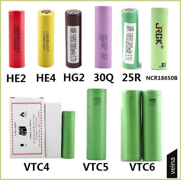 Высокое качество HG2 30Q VTC6 3000 мАч INR18650 25R HE2 HE4 2500 мАч VTC5 2600 мАч VTC4 18650 Батарея E Cig Mod Литий-ионная аккумуляторная батарея DHL
Высокое качество HG2 30Q VTC6 3000 мАч INR18650 25R HE2 HE4 2500 мАч VTC5 2600 мАч VTC4 18650 Батарея E Cig Mod Литий-ионная аккумуляторная батарея DHL