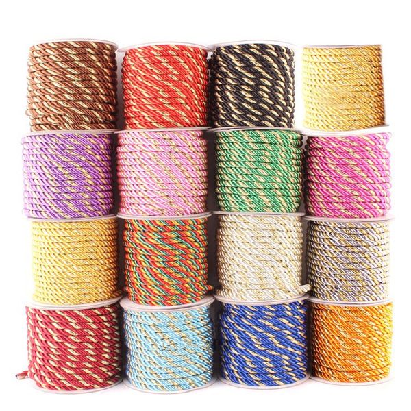 14 meters 5mm twisted cord rope 3 strands macrame rope diy handmade craft garment wedding decoration gift packaging accessories, Black;white
14 meters 5mm twisted cord rope 3 strands macrame rope diy handmade craft garment wedding decoration gift packaging accessories, Black;white