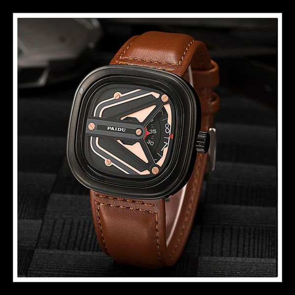 paidu men's wristwatches genuine leather waterproof big dial quartz watches 2019 designer men casual sports watches hot, Slivery;brown
paidu men's wristwatches genuine leather waterproof big dial quartz watches 2019 designer men casual sports watches hot, Slivery;brown