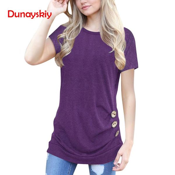 summer women t-shirt solid color causal short sleeve loose button trim round neck tunic tee shirts femme 2019 new, White
summer women t-shirt solid color causal short sleeve loose button trim round neck tunic tee shirts femme 2019 new, White