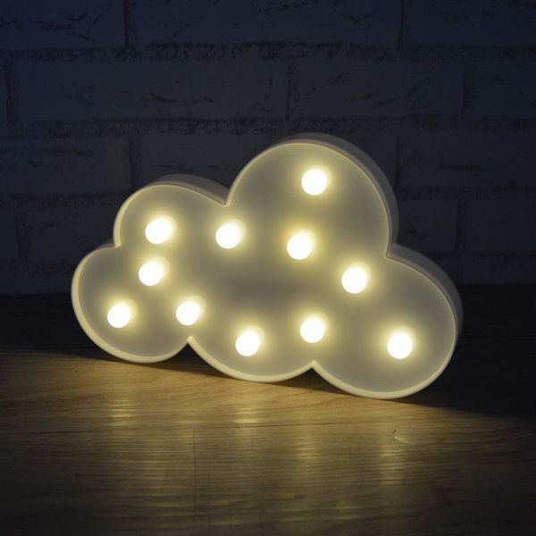 lumiparty 11 led 3d marquee cloud night light battery operated white cloud letter lamp bedroom decoration kid's gift
lumiparty 11 led 3d marquee cloud night light battery operated white cloud letter lamp bedroom decoration kid's gift