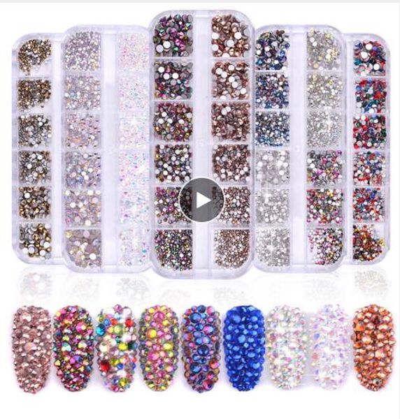 multi size glass nail rhinestones mixed colors flat-back ab crystal strass 3d charm gems diy manicure nail art decorations, Silver;gold
multi size glass nail rhinestones mixed colors flat-back ab crystal strass 3d charm gems diy manicure nail art decorations, Silver;gold