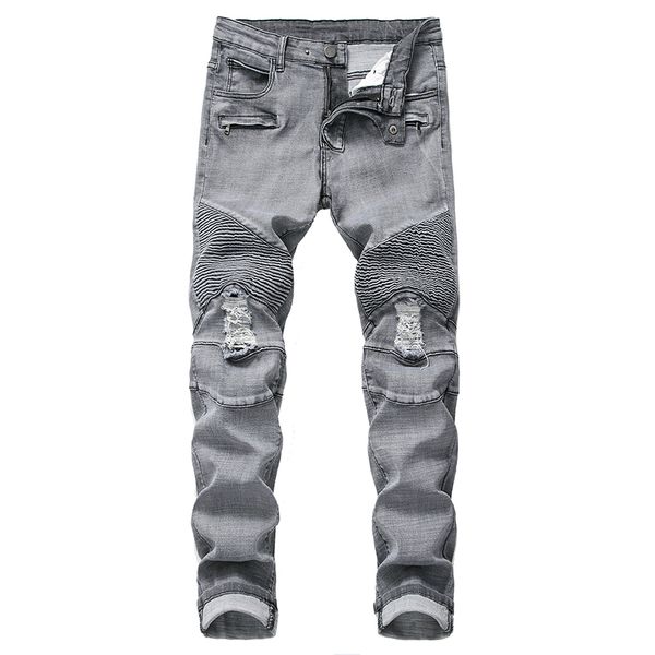 idopy men`s biker jeans elastic motorcycle motobike hip hop designer pleated denim pants joggers jeans for hipster male, Blue
idopy men`s biker jeans elastic motorcycle motobike hip hop designer pleated denim pants joggers jeans for hipster male, Blue