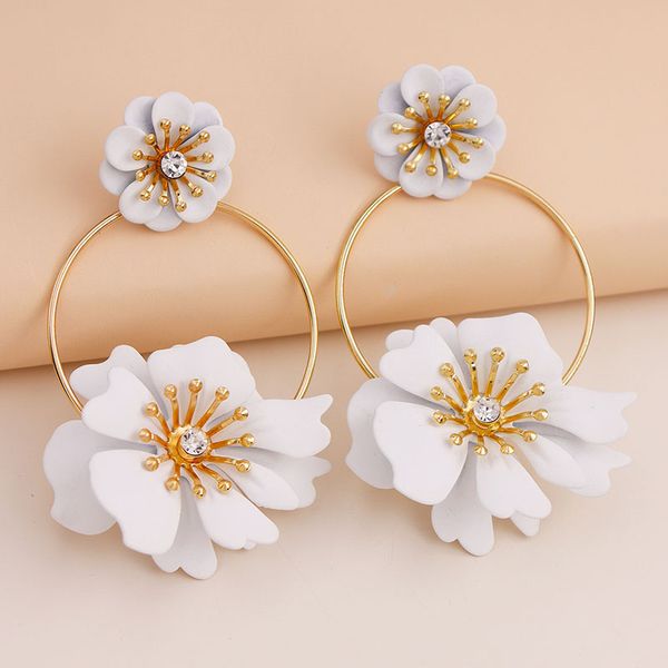 2020 summer gold red white double layers flowers floral earrings trendy korean fashion chic party jewelry, Silver
2020 summer gold red white double layers flowers floral earrings trendy korean fashion chic party jewelry, Silver