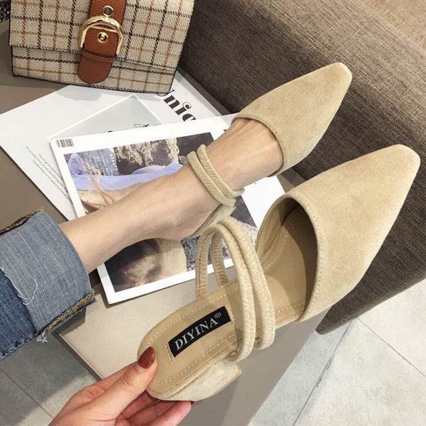 2019 with coarse small square baotou woman other clothes down noodles rubber degree of tightness ban tuo single women's shoes, Black
2019 with coarse small square baotou woman other clothes down noodles rubber degree of tightness ban tuo single women's shoes, Black