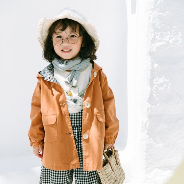 Autumn New Korean Children Jackets Fashion Plaid Long Hooded Trench Coats Toddler Outwear Both Positive and Negative Coats
Autumn New Korean Children Jackets Fashion Plaid Long Hooded Trench Coats Toddler Outwear Both Positive and Negative Coats