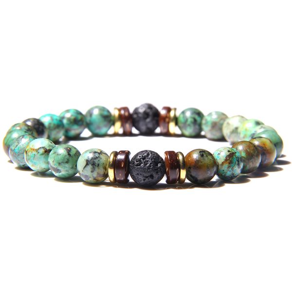 vintage natural green african turquoises stone beads bracelet men round jaspers beaded yoga bracelet for women men jewelry gifts, Black
vintage natural green african turquoises stone beads bracelet men round jaspers beaded yoga bracelet for women men jewelry gifts, Black