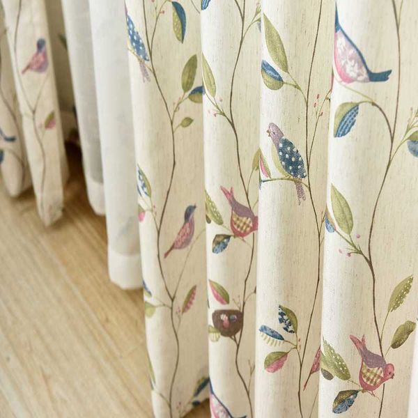 modern curtains for living dining room bedroom idyllic flower and bird cotton linen fabric curtains tulle product customization
modern curtains for living dining room bedroom idyllic flower and bird cotton linen fabric curtains tulle product customization