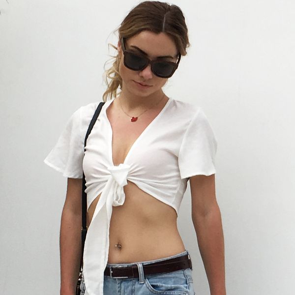 womens designer t shirt chiffon bat sleeve bow sunscreen t-shirt summer, White 
womens designer t shirt chiffon bat sleeve bow sunscreen t-shirt summer, White