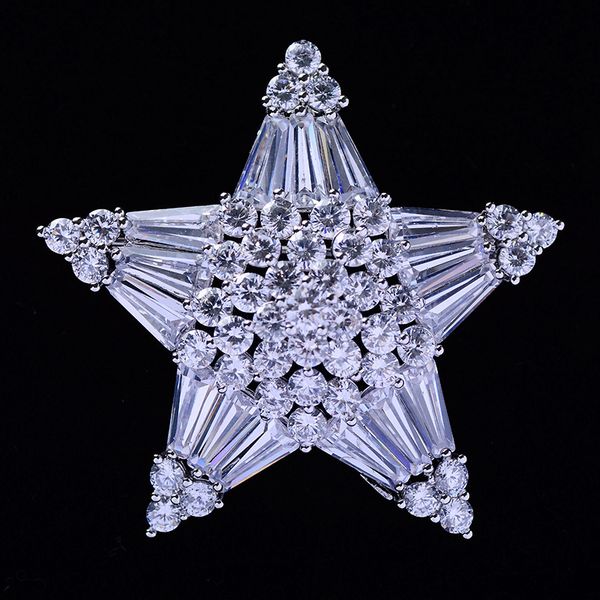 trendy elegant jewelry accessories cubic zircon brooch five-pointed star brooches pin r00723f8, Gray
trendy elegant jewelry accessories cubic zircon brooch five-pointed star brooches pin r00723f8, Gray