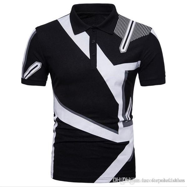 geometric print mens polo fashion button decoration designer mens summer casual short sleeve homme clothes, White;black
geometric print mens polo fashion button decoration designer mens summer casual short sleeve homme clothes, White;black