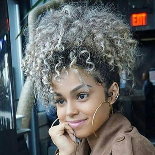silver grey hair extensions ponytails salt pepper human grey hair weave 100% brazilian deep curly virgin gray hair extension, Black
silver grey hair extensions ponytails salt pepper human grey hair weave 100% brazilian deep curly virgin gray hair extension, Black