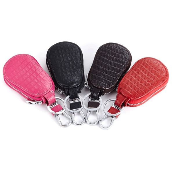 

2018 latest crocodile hand-made fashion luxury car key bag black rose red brown four colors for most models