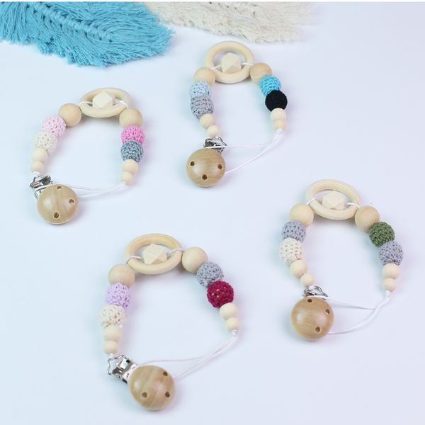 pacifier clip chain baby infant soothie accessories crochet wooden beads prevent drop paci holder clips teether shower toy 0829
pacifier clip chain baby infant soothie accessories crochet wooden beads prevent drop paci holder clips teether shower toy 0829
