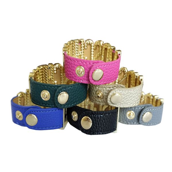 men and women bracelets 2020 new european and american fashion jewelry pu leather stainless steel, Black
men and women bracelets 2020 new european and american fashion jewelry pu leather stainless steel, Black