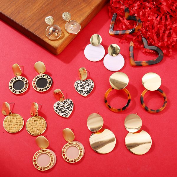 17km new fashion oversize dangle drop korean earrings for women geometric round heart gold earring 2019 wedding jewelry, Silver
17km new fashion oversize dangle drop korean earrings for women geometric round heart gold earring 2019 wedding jewelry, Silver