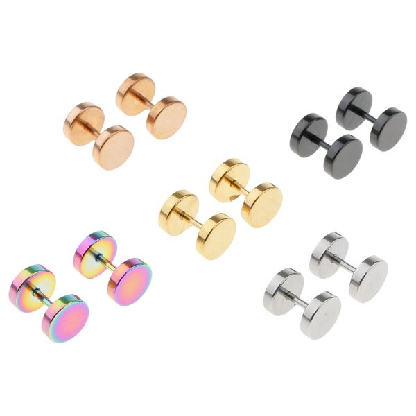 5 pairs stainless steel stud earrings set ear piercing plugs tunnel punk jewelry, Golden
5 pairs stainless steel stud earrings set ear piercing plugs tunnel punk jewelry, Golden