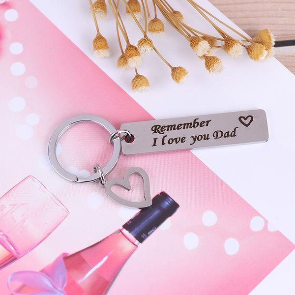 remember i love you dad heart trinket keychain rings letter pendant key chain for father's day gift jewelry, Silver
remember i love you dad heart trinket keychain rings letter pendant key chain for father's day gift jewelry, Silver