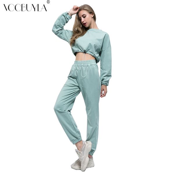 voobuyla women quality sports suit pullover crop sweatshirt sportswear running training loose suit jogging set women tracksuit, Black;blue
voobuyla women quality sports suit pullover crop sweatshirt sportswear running training loose suit jogging set women tracksuit, Black;blue