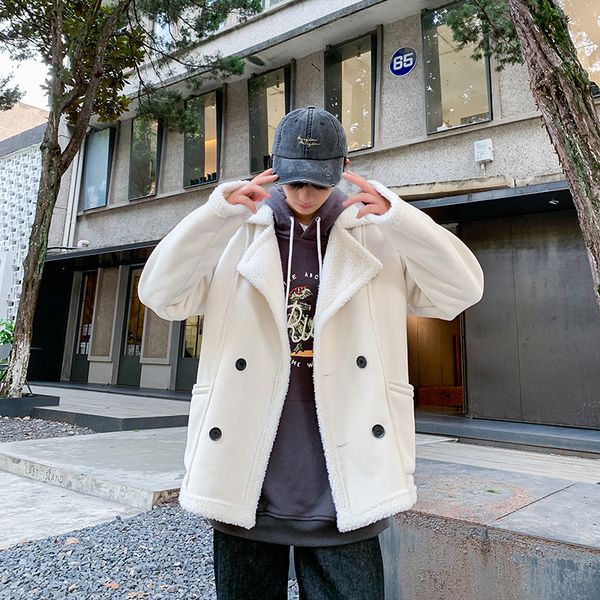2019 uyuk winter fashion style short fur integrated warm young man pure color lamb wool coat homme masculino clothes, Black
2019 uyuk winter fashion style short fur integrated warm young man pure color lamb wool coat homme masculino clothes, Black