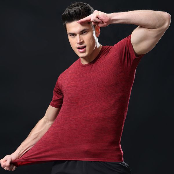 sport t-shirt men's running shirt quick dry short sleeve basketball soccer training t shirt men gym jogging clothing sportswear, Black;blue
sport t-shirt men's running shirt quick dry short sleeve basketball soccer training t shirt men gym jogging clothing sportswear, Black;blue