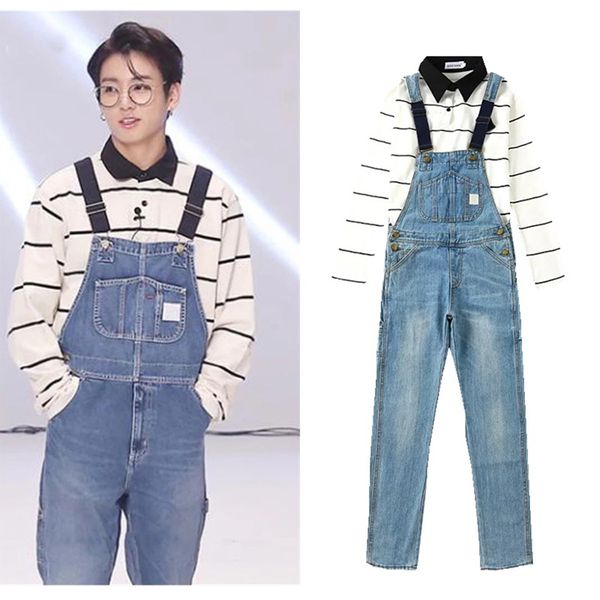 kpop bangtan boys jungkook v same section jeans trousers korean students loose boyfriend ulzzang bib pants, Black
kpop bangtan boys jungkook v same section jeans trousers korean students loose boyfriend ulzzang bib pants, Black