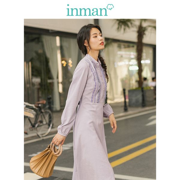 inman spring autumn winter elegant little turn down collar contrast embroidery defined waist a-line purple women dress, Black;gray
inman spring autumn winter elegant little turn down collar contrast embroidery defined waist a-line purple women dress, Black;gray