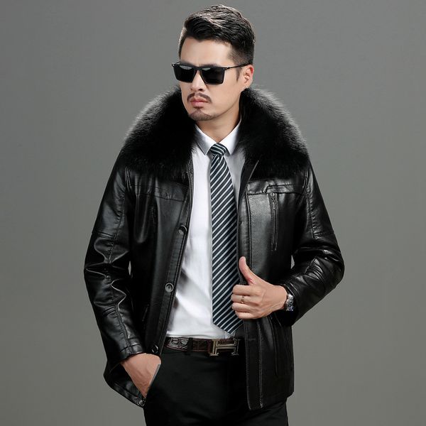 winter fur leather jacket mens плюс размер 4xl искусственные кожаные куртки теплый кашемира шинель ветровка мотоцикл байкер tops высокое кач, Black
winter fur leather jacket mens плюс размер 4xl искусственные кожаные куртки теплый кашемира шинель ветровка мотоцикл байкер tops высокое кач, Black