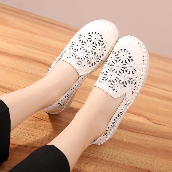 tilocow genuine leather hollow out women shoes retro slip on female flats casual solid mocassins women's new loafers, Black
tilocow genuine leather hollow out women shoes retro slip on female flats casual solid mocassins women's new loafers, Black