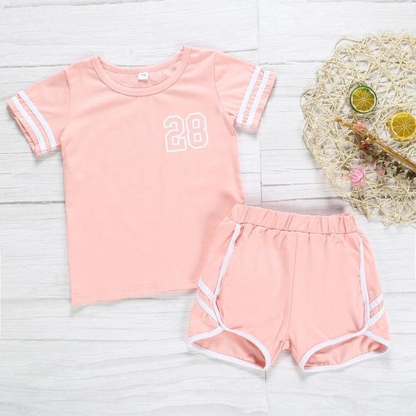 34#girls sport outfits girls short sleeve letter pullover t-shirt elastic shorts outfits set baby girl clothes summer ropa niña, White
34#girls sport outfits girls short sleeve letter pullover t-shirt elastic shorts outfits set baby girl clothes summer ropa niña, White