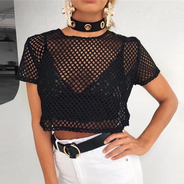 mesh hollow t-shirts clubwear short sleeve perspective o-neck nightwear tees for women ropa mujer 2020 #30, White
mesh hollow t-shirts clubwear short sleeve perspective o-neck nightwear tees for women ropa mujer 2020 #30, White