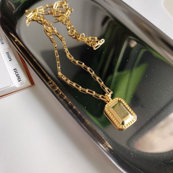 925 sterling silver rectangular mirror pendant design celebrity necklace simple gold chain geometric women necklaces gifts
925 sterling silver rectangular mirror pendant design celebrity necklace simple gold chain geometric women necklaces gifts