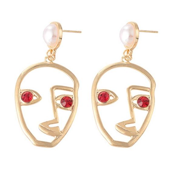 exaggerated earrings fun face earrings abstract outline design hollow brincos statement for women, Silver
exaggerated earrings fun face earrings abstract outline design hollow brincos statement for women, Silver