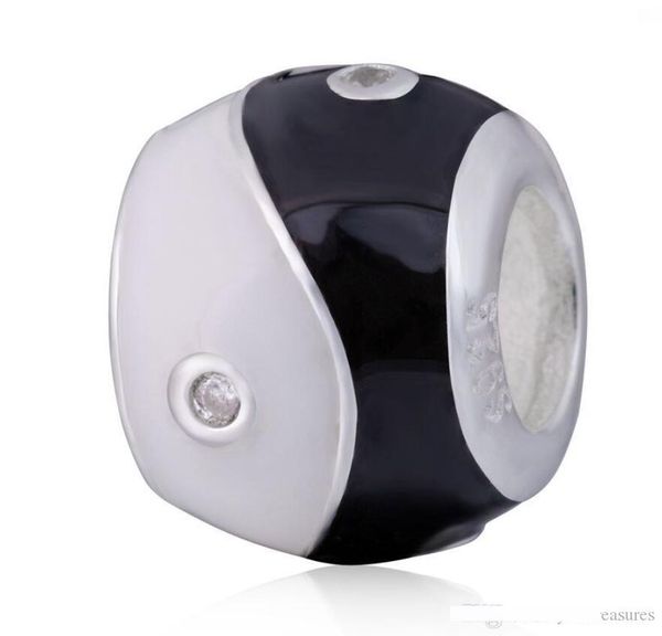 925 sterling silver black and white enamel yin yang charm bead with zirconia fits european jewelry bracelets necklaces pendants
925 sterling silver black and white enamel yin yang charm bead with zirconia fits european jewelry bracelets necklaces pendants