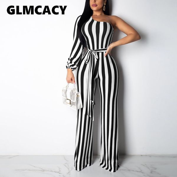 women spring 2020 summer striped elegant office lady wide leg long jumpsuits one shoulder long sleeve jumpsuits overalls, Black;white
women spring 2020 summer striped elegant office lady wide leg long jumpsuits one shoulder long sleeve jumpsuits overalls, Black;white