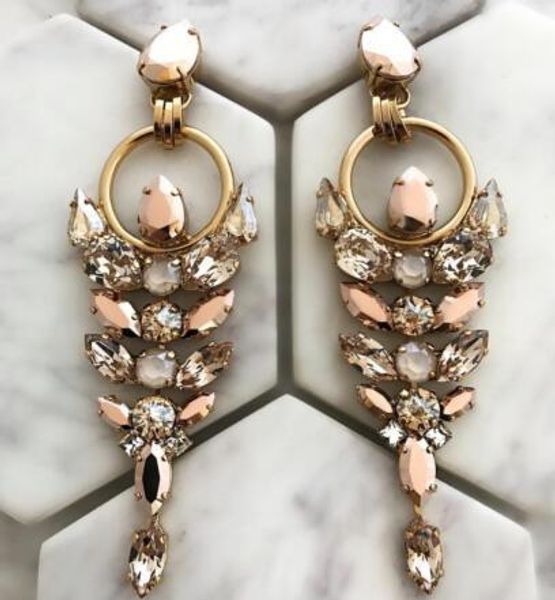 lady luxury wedding jewelry crystal dangle earrings for women drop long earrings bohemian boho style statement ale 4369, Silver
lady luxury wedding jewelry crystal dangle earrings for women drop long earrings bohemian boho style statement ale 4369, Silver